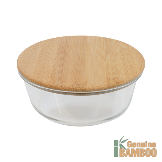 32oz Glass Container with Bamboo Lid