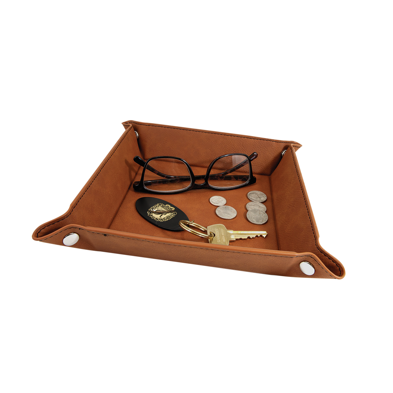 Snap Up Tray - Brown Leatherette