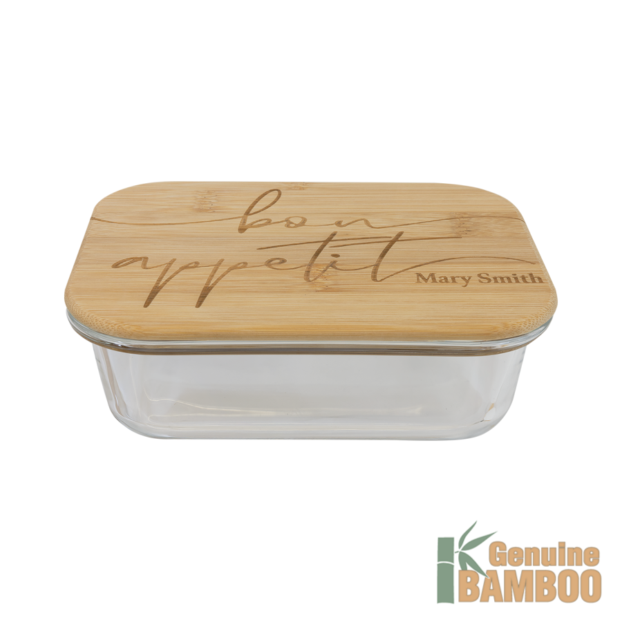 21oz Glass Container with Bamboo Lid