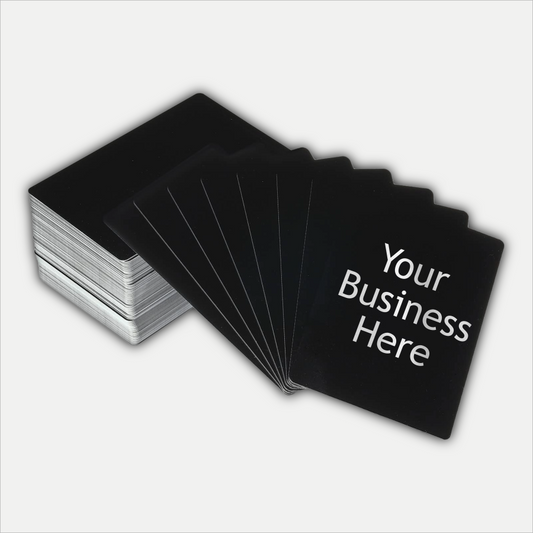 50 Black Metal Business Cards