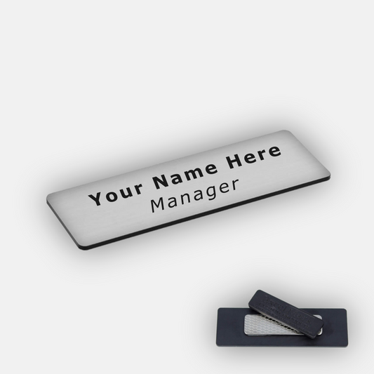 Name Badge with Magnetic Backing